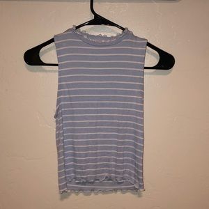 Blue and white stripped top